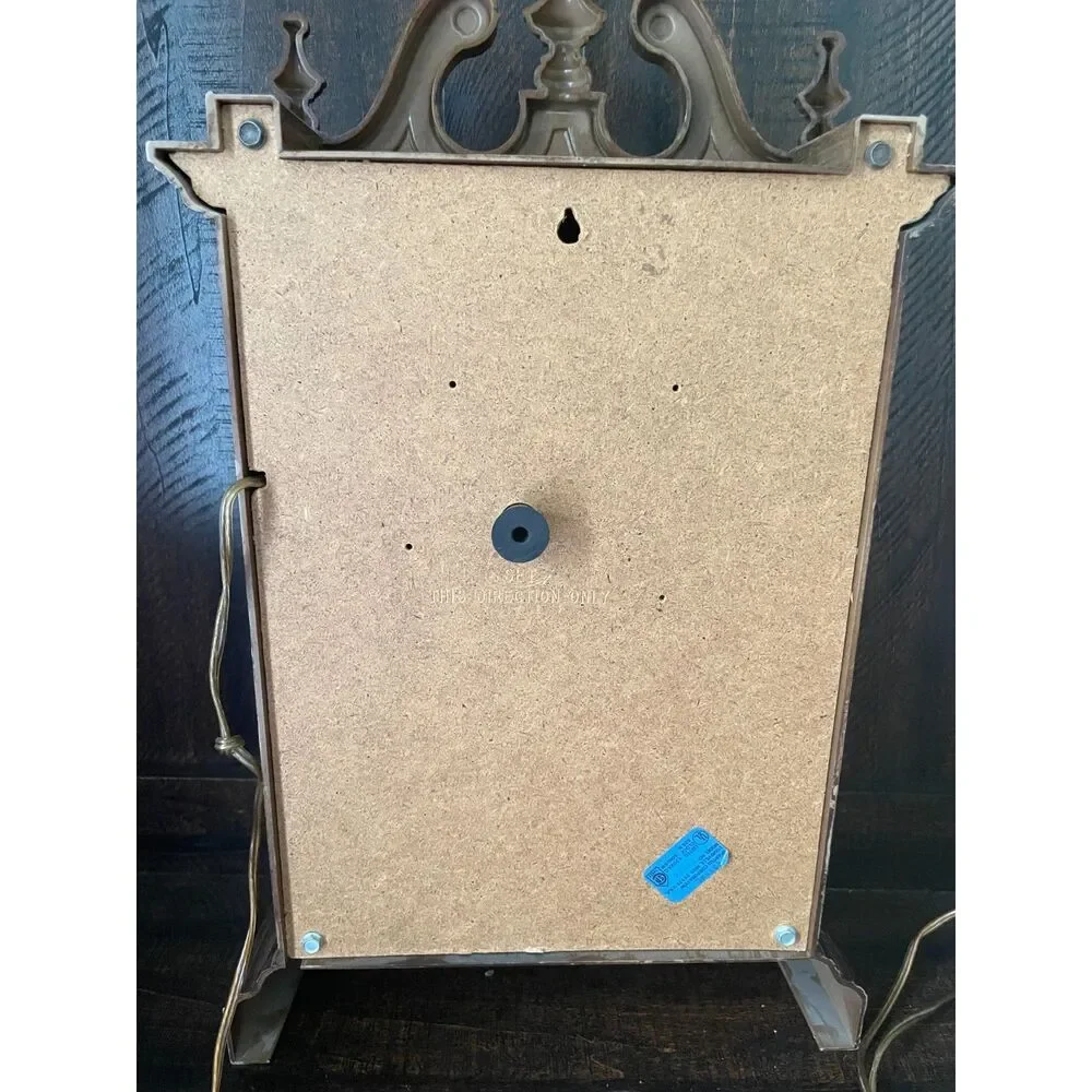 Vintage Westminster Chime Quartz Mantel Clock Wood Pendulum Working USA